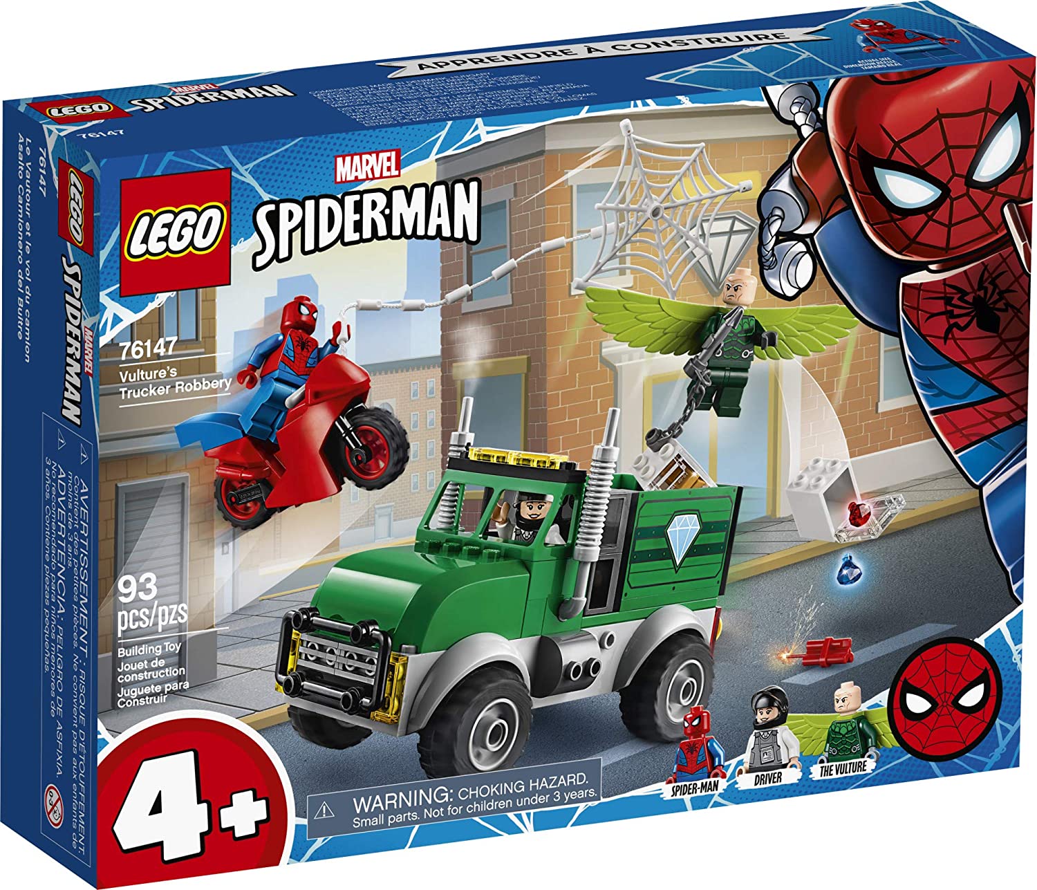 LEGO ตัวต่อเสริมทักษะ มาร์เวล สไปเดอร์-แมน Marvel Spider-Man : Vulture's Trucker Robbery รุ่น 76147