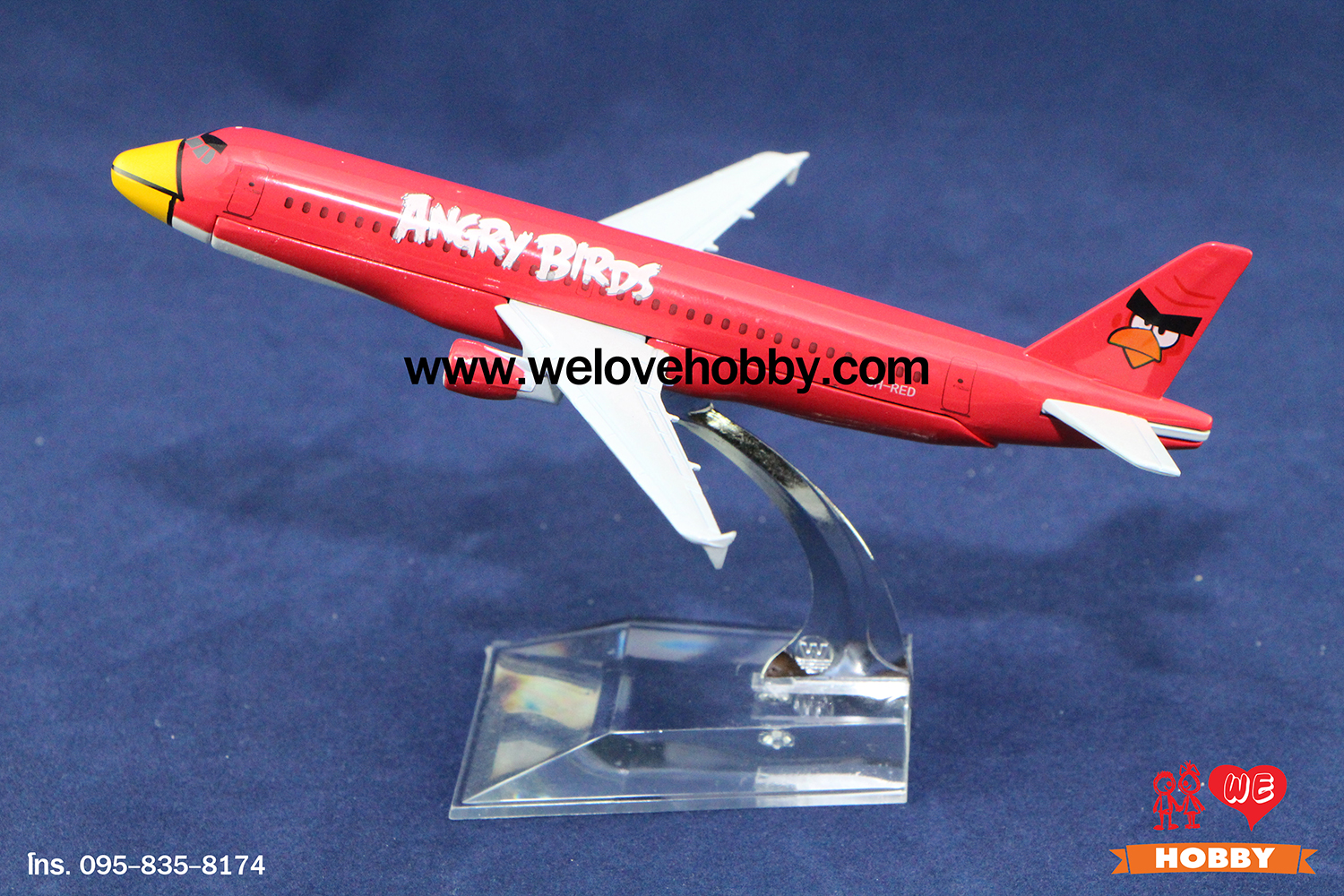 โมเดลเครื่องบิน Nok Air นกแอร์ ลาย Angry Birds สีแดง ประเทศไทย