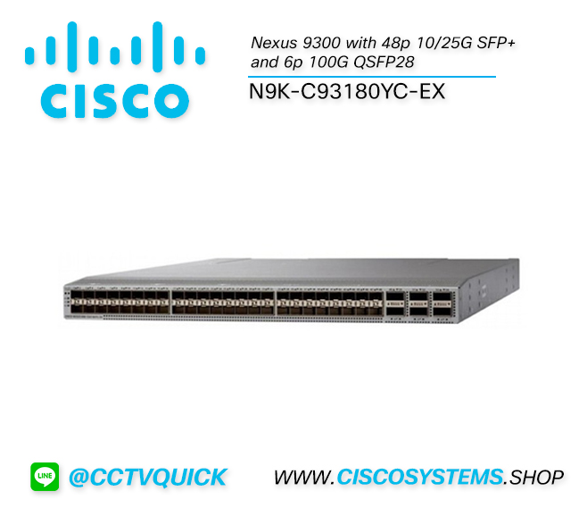 EOL N9K-C93180YC-EX (Nexus 9300 with 48p 10/25G SFP+ and 6p 100G QSFP28)