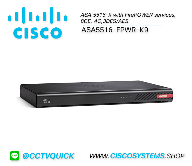 EOL ASA5516-FPWR-K9 (ASA 5516-X with FirePOWER services, 8GE,AC,3DES/AES)