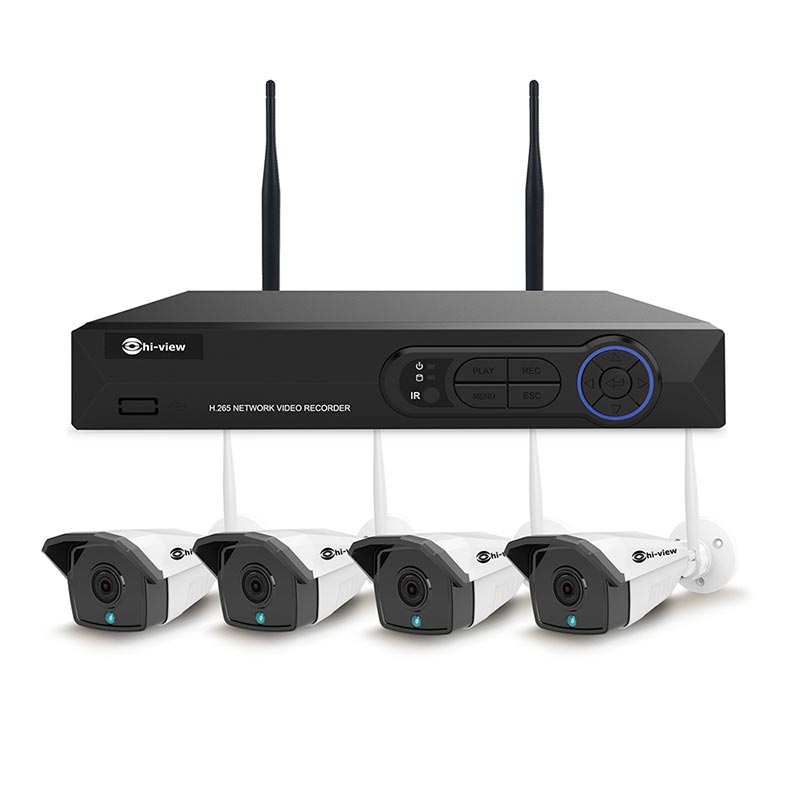 ขายถูก Hi-view ชุด Kit HW-3304KIT20-H3 Set 4 WIFI IP Kit SET With Repeater (300M) ประกันศูนย์