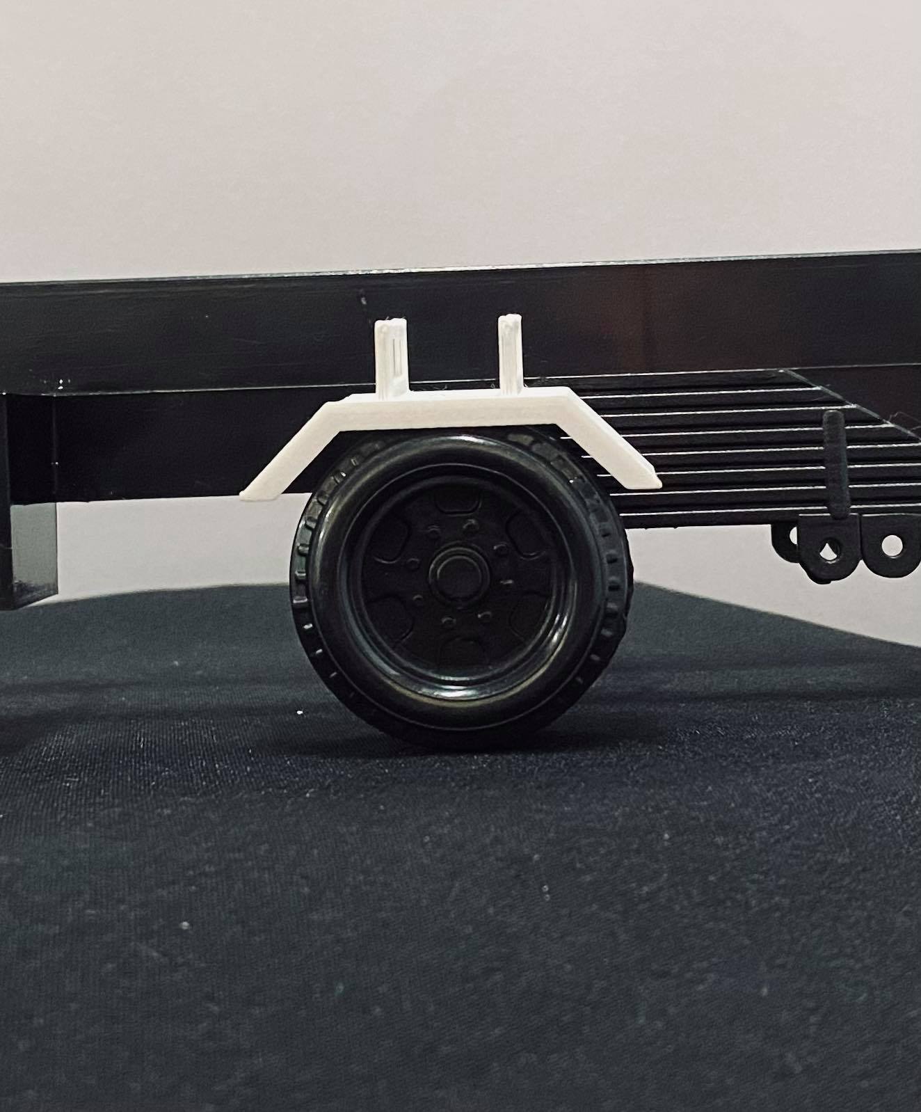 P2 บังโคลรถบรรทุกหกล้อจำลอง โมเดลบังโคลนจิ๋ว ติดรถของเล่น รถหกล้อแต่ง พลาสติก 1/24 mudguard for truck scale