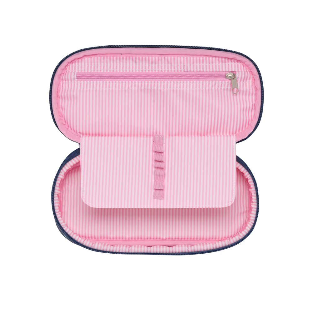 Oval pencil case, Forest Deer Blue