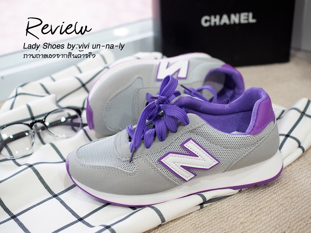 รองเท้าผ้าใบ Style NB ทรง sport (สีชมพู)