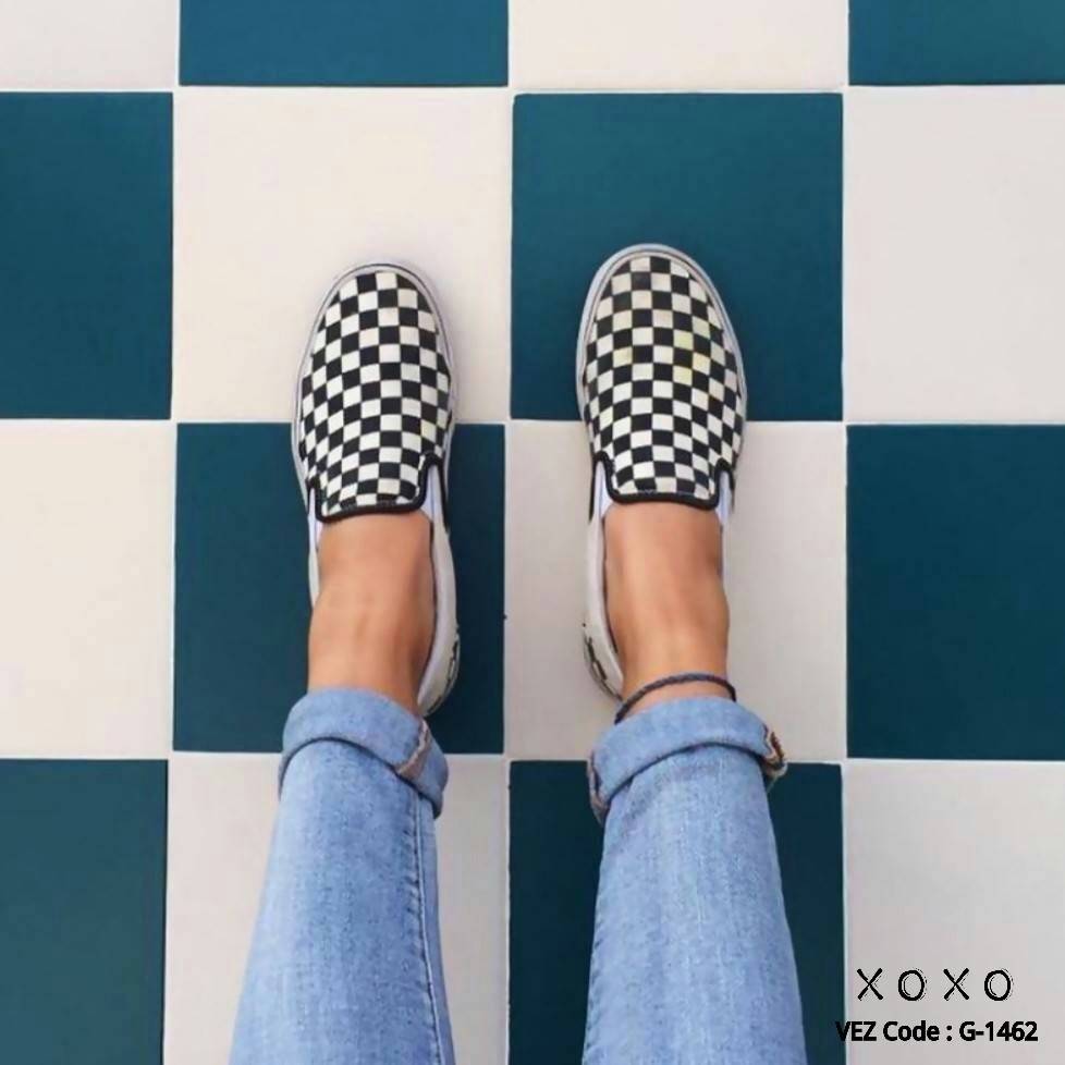 รองเท้าผ้าใบStyle Vans Slip on รุ่น CHECKERBOARD