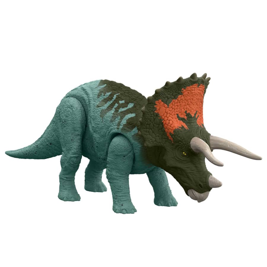 Mattel Jurassic World Roar Strikers Triceratops (HDX40) แมทเทล จูราสสิค เวิลด์ ของเล่นแอ็กชั่นฟิกเกอร์ไดโนเสาร์ ไทเซราทอปส์