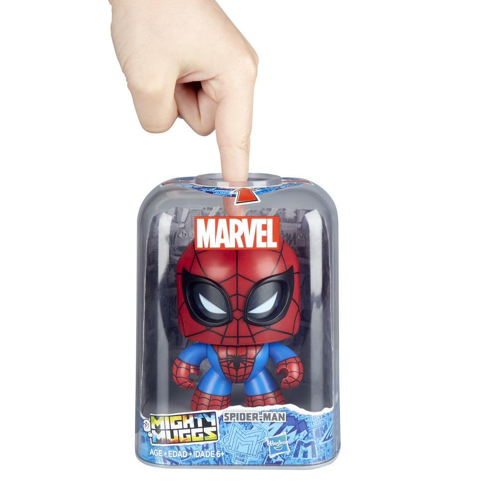Hasbro Marvel Avengers Mighty Muggs Spider-Man ฮาสโบร มาร์เวล อเวนเจอร์ส ไมตี้ มักส์ สไปเดอร์-แมน ตุ๊กตาเปลี่ยนหน้าได้ ลิขสิทธิ์แท้