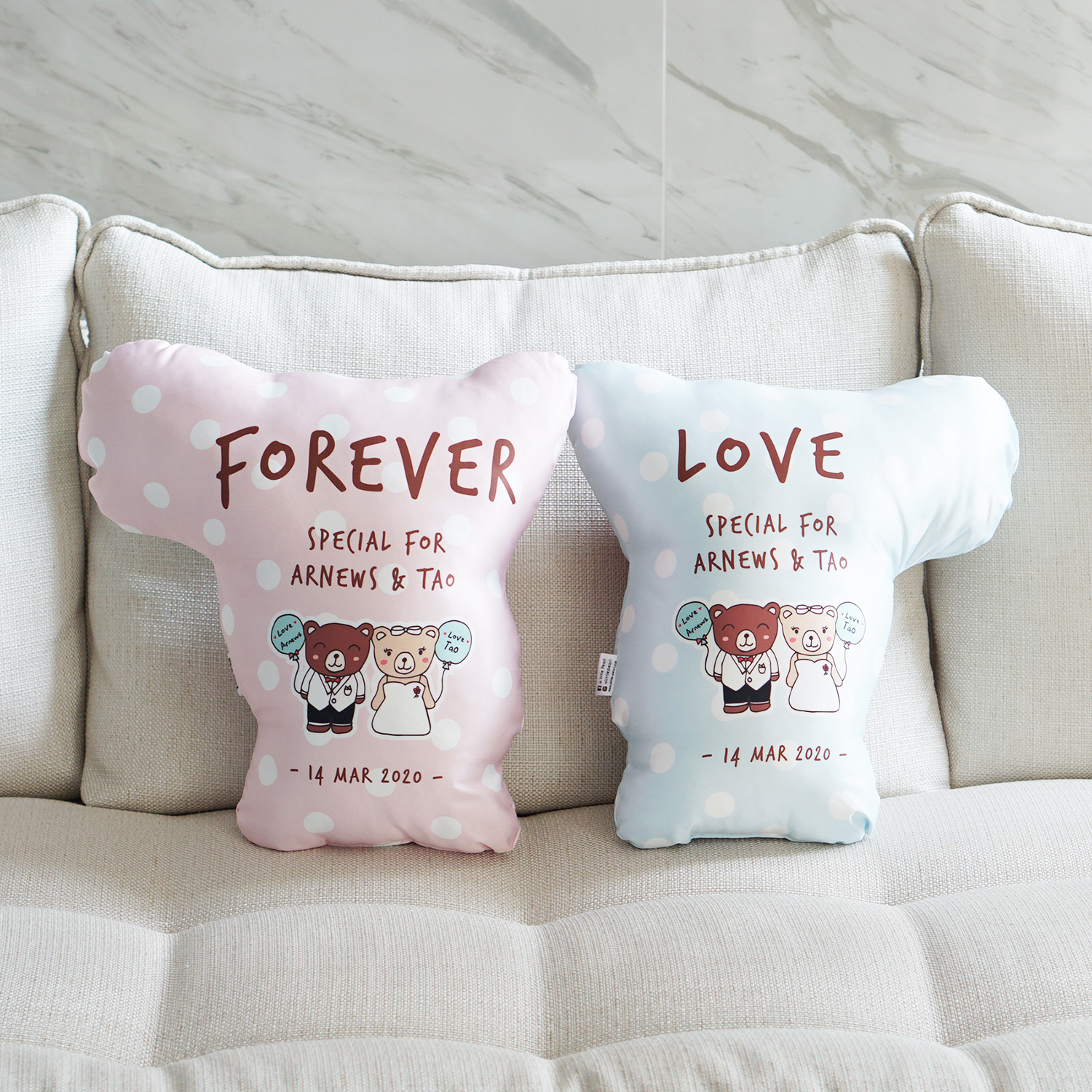 หมอนสั่งทำใส่ชื่อ ลายหมี - Teddy