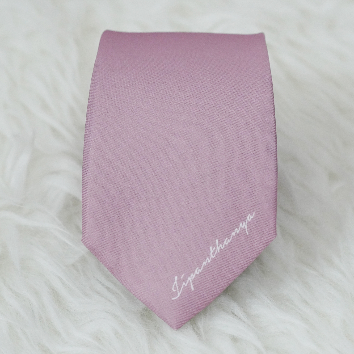 เนคไท สั่งทำใส่ชื่อ ขนาด 3" - Minimal - Pink