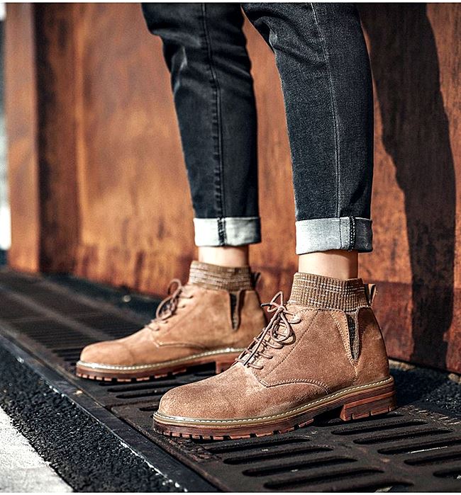 01056 รองเท้าบูท LZDZN Martin Boots Shoes high สไตล์วินเทจ [ชาย/หญิง] Size 38-44