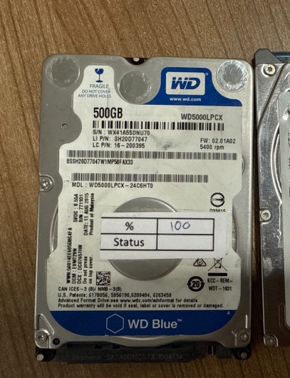ฮาร์ดดิสก์ WD Blue 500GB SATA 2.5 6Gbps 7200RPM"