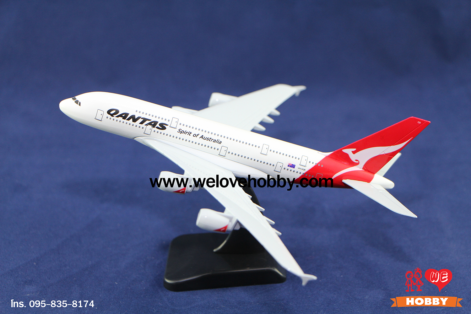 โมเดลเครื่องบิน Qantas Airways ไซส์กลาง Airbus A380 Series (1:400)