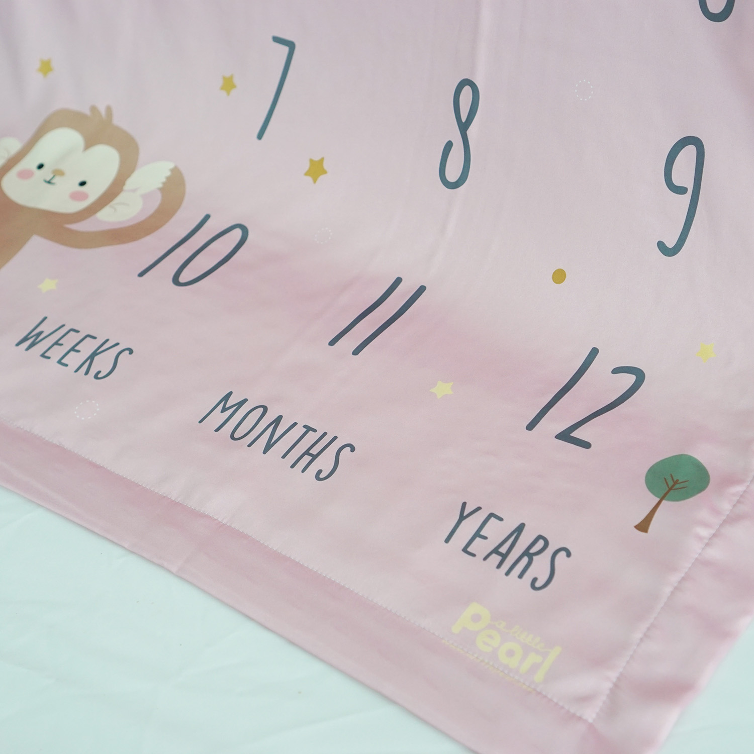 ผ้าห่ม Milestone ลาย Safari - Pink