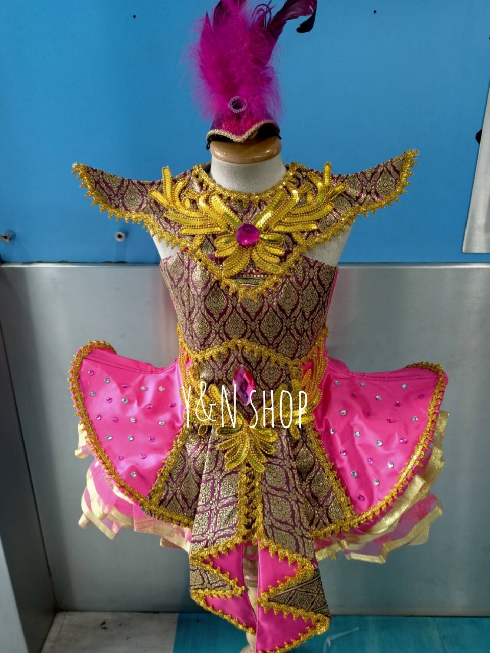 ชุดดรัมเมเยอร์ ชายเด้งพับคู่หน้า ชุดดรัมเมเยอร์เด็ก ชุดเชียร์ลีดเดอร์เด็ก