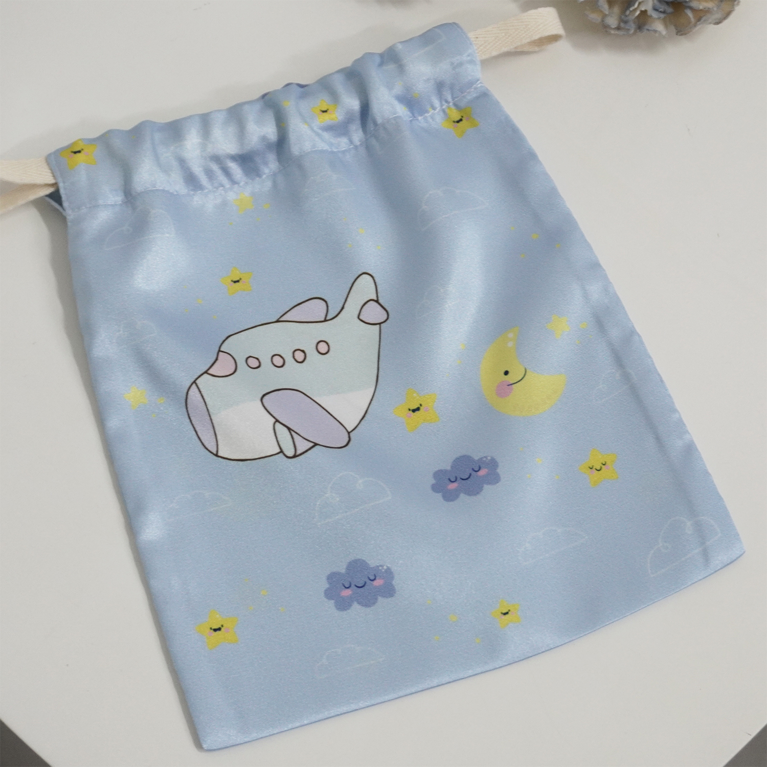 ผ้าคลุมให้นม สั่งทำใส่ชือ ลาย Plane - Blue