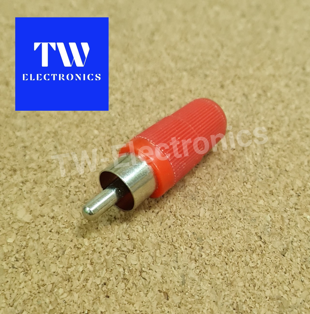 RCA ตัวผู้ (5mm) พลาสติก, สีแดง