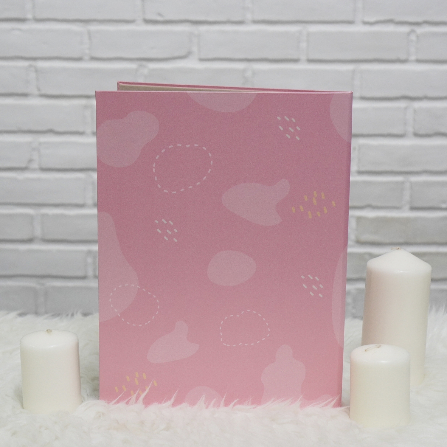 แฟ้มทะเบียนสมรส/สูติบัตร สั่งทำใส่ข้อความ ลาย Chinese Calendar - Cow1 - Pink