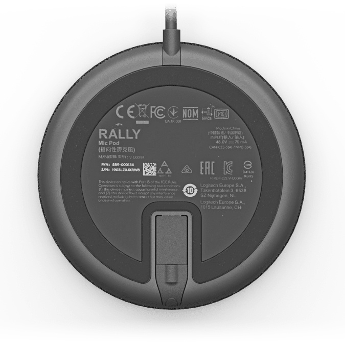 ขายถูก MICROPHONE CONFERENCE LOGITECH RALLY MIC POD (Black) (White) ไมค์ประชุมทางไกล ประกันศูนย์ 2ปี