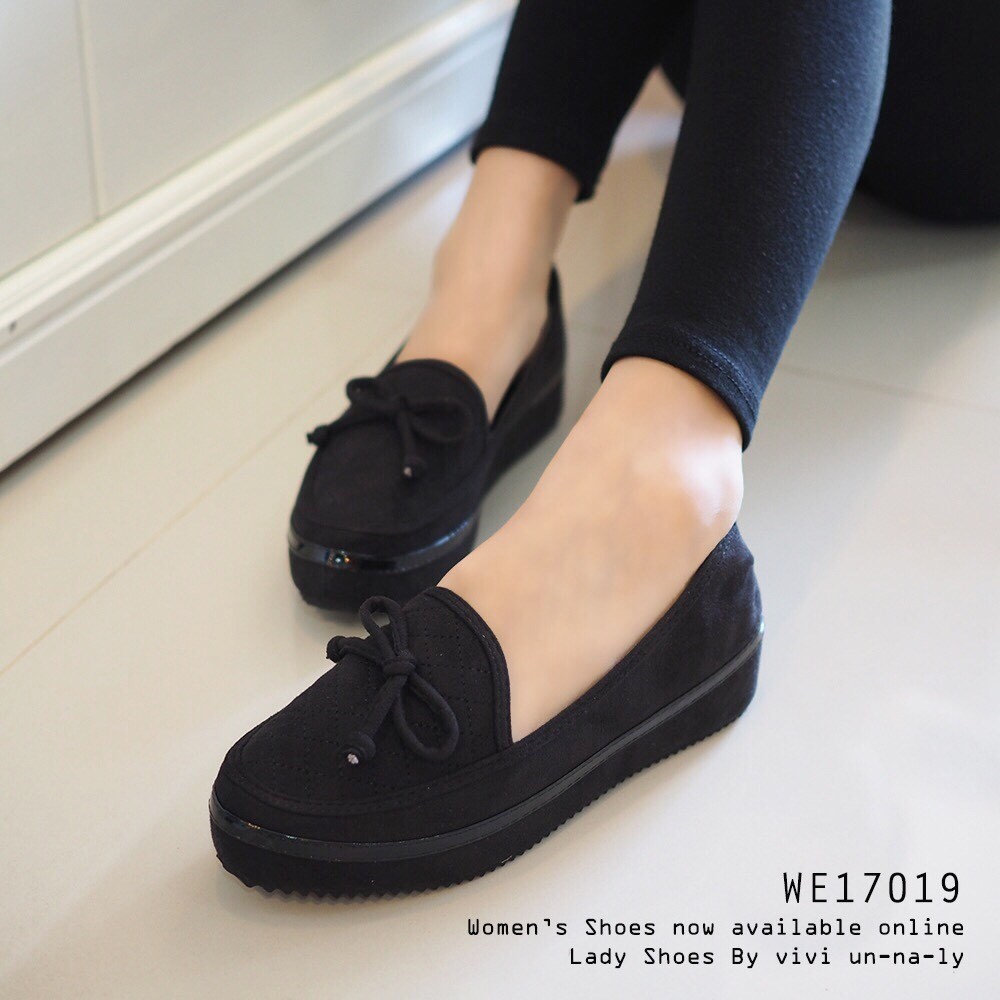 พร้อมส่ง : รองเท้าคัทชูทรง Loafer (สีดำ)