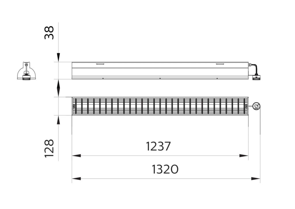 ขายถูก UV-C Batten with sensor (UV-C พร้อมราง และเซนเซอร์จับความเคลื่อนไหวชนิด 1 หลอด)