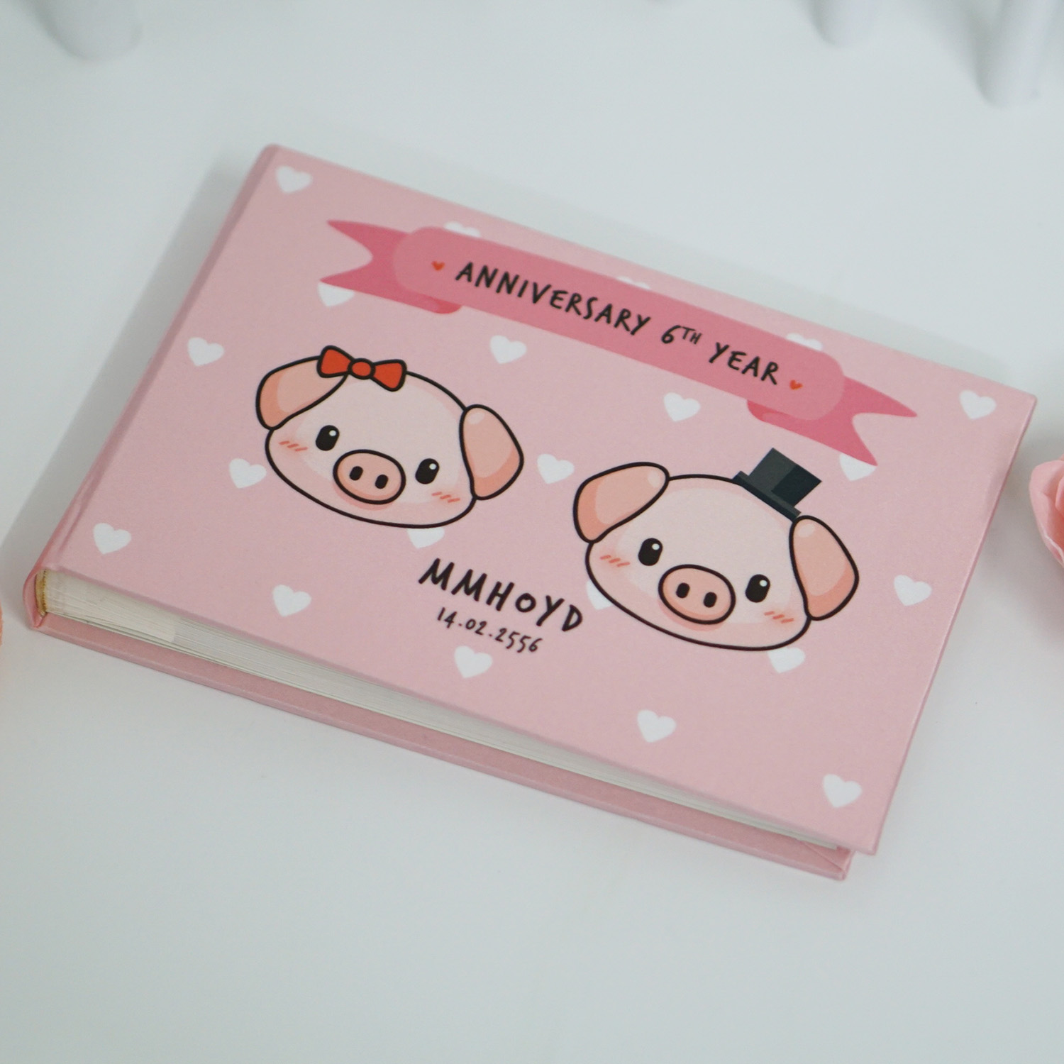 อัลบั้มสั่งทำใส่ชื่อ ลายหมูคู่ - Piggy Couple