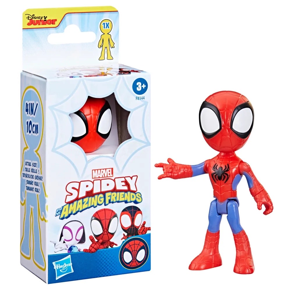 Hasbro Marvel Spidey and His Amazing Friends Hero Figure, 4-Inch Action Figure - Spider-Man ฮาสโบร มาร์เวล สไปดี้ หุ่นโมเดลฟิกเกอร์ สไปเดอร์แมน ขนาด 4 นิ้ว ลิขสิทธิ์แท้