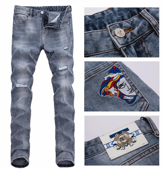 001010 ยีนส์ Ajaz James Style Versace Italy New Summer 2019 Jeans Denim Slim feet Size 28-38