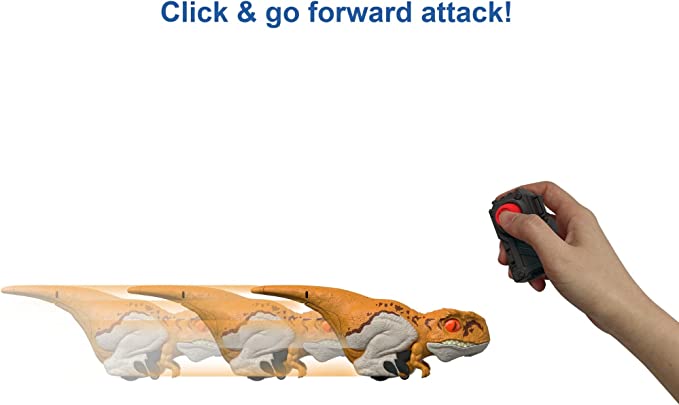 Mattel Jurassic World Uncaged Click Tracker Atrociraptor (GYN40) แมทเทล จูราสสิค เวิลด์ ของเล่นแอ็กชั่นฟิกเกอร์ไดโนเสาร์ อโทรซิแรปเตอร์ สีส้ม