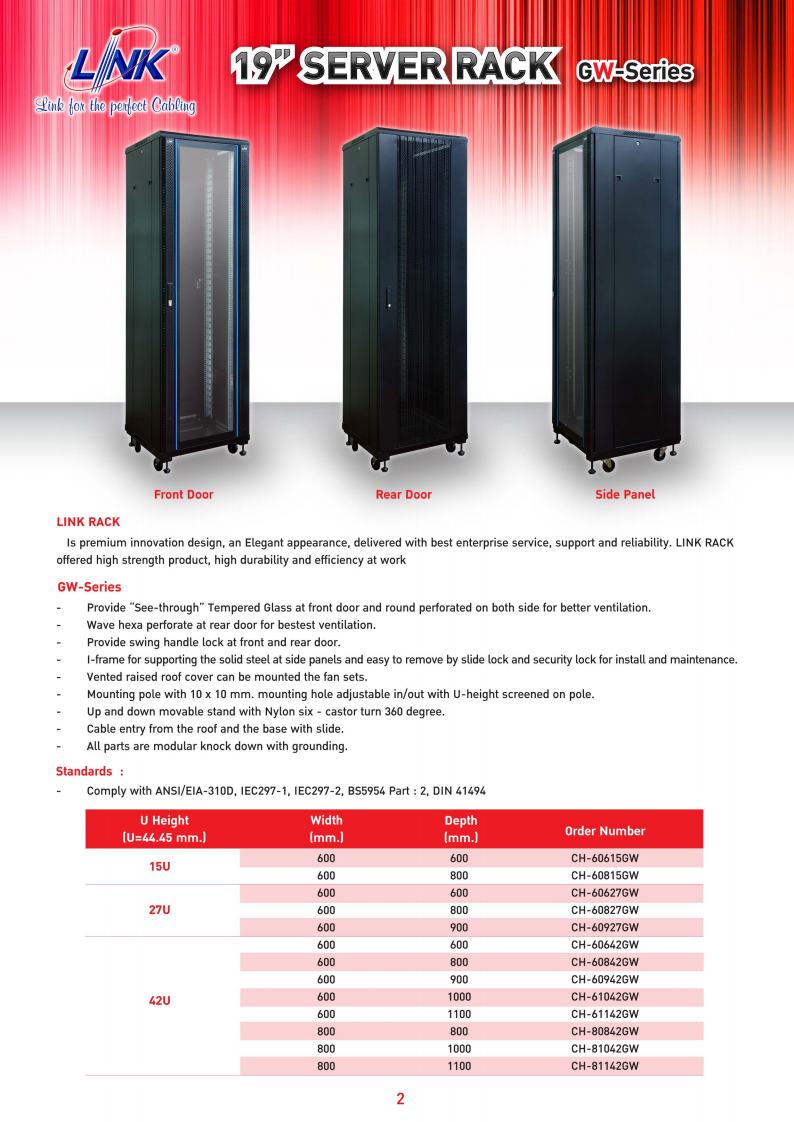 ขายถูก ตู้ LINK 19″ GLASS-WAVE RACK 27U, (60 x 60 x 140 cm.) Black [CH-60627GW] *ส่งฟรีเขต กทม.และปริมณฑล*