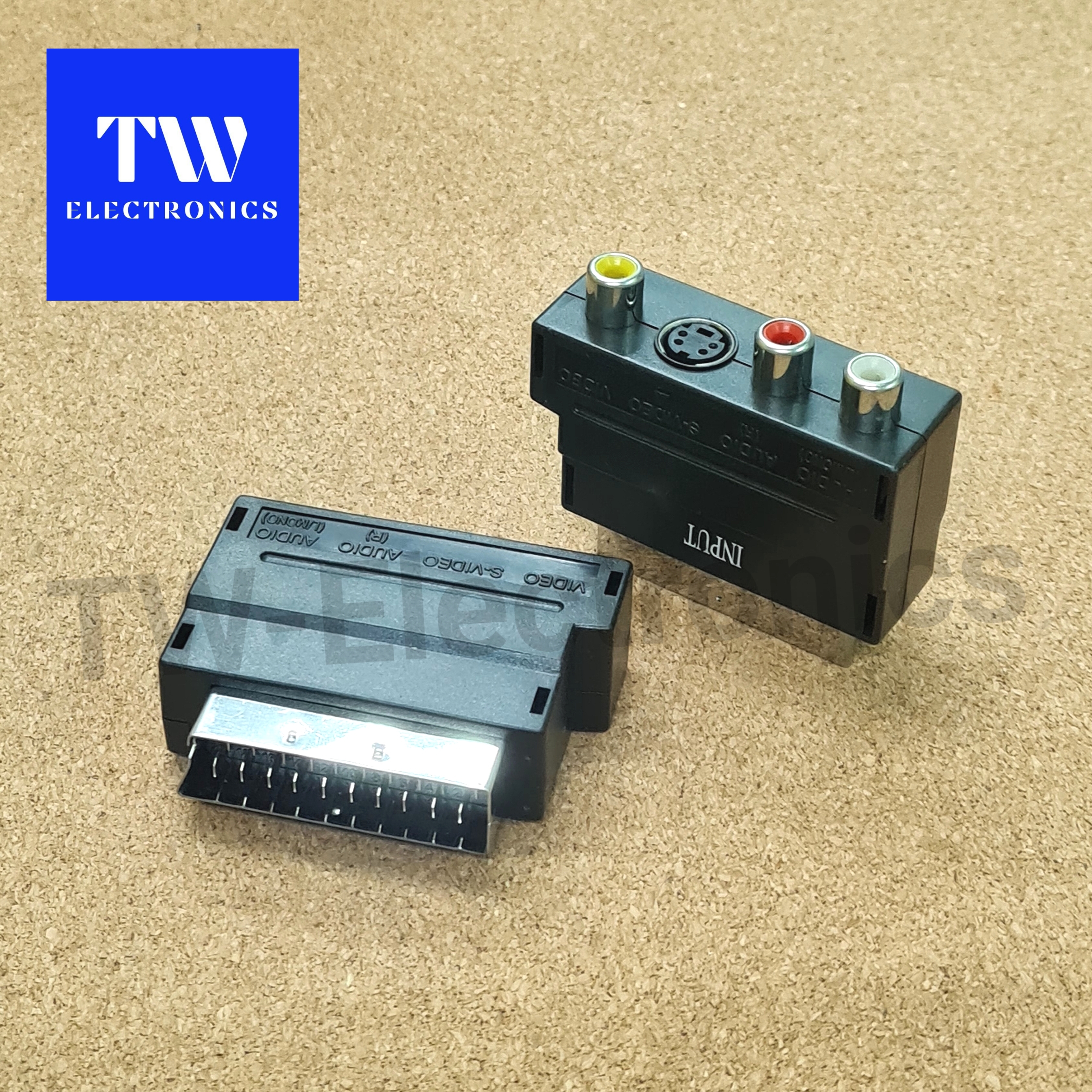Scart (20 pins) to AV, S-Video
