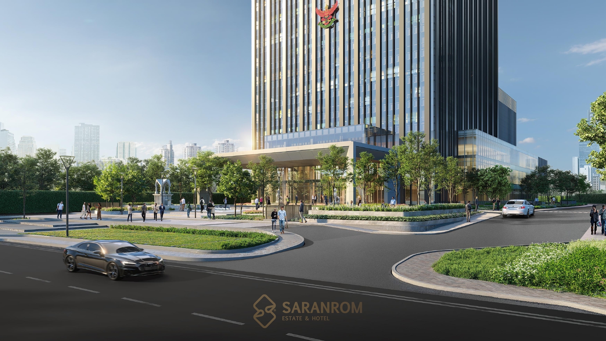 อาคาร วี.วรรณ ทาวเวอร์ (V.ONE TOWER) สำนักงานให้เช่า ติดถนนพระราม 9 กรุงเทพฯ ใกล้รถไฟฟ้าสายสีส้ม MRTA สถานี รฟม.