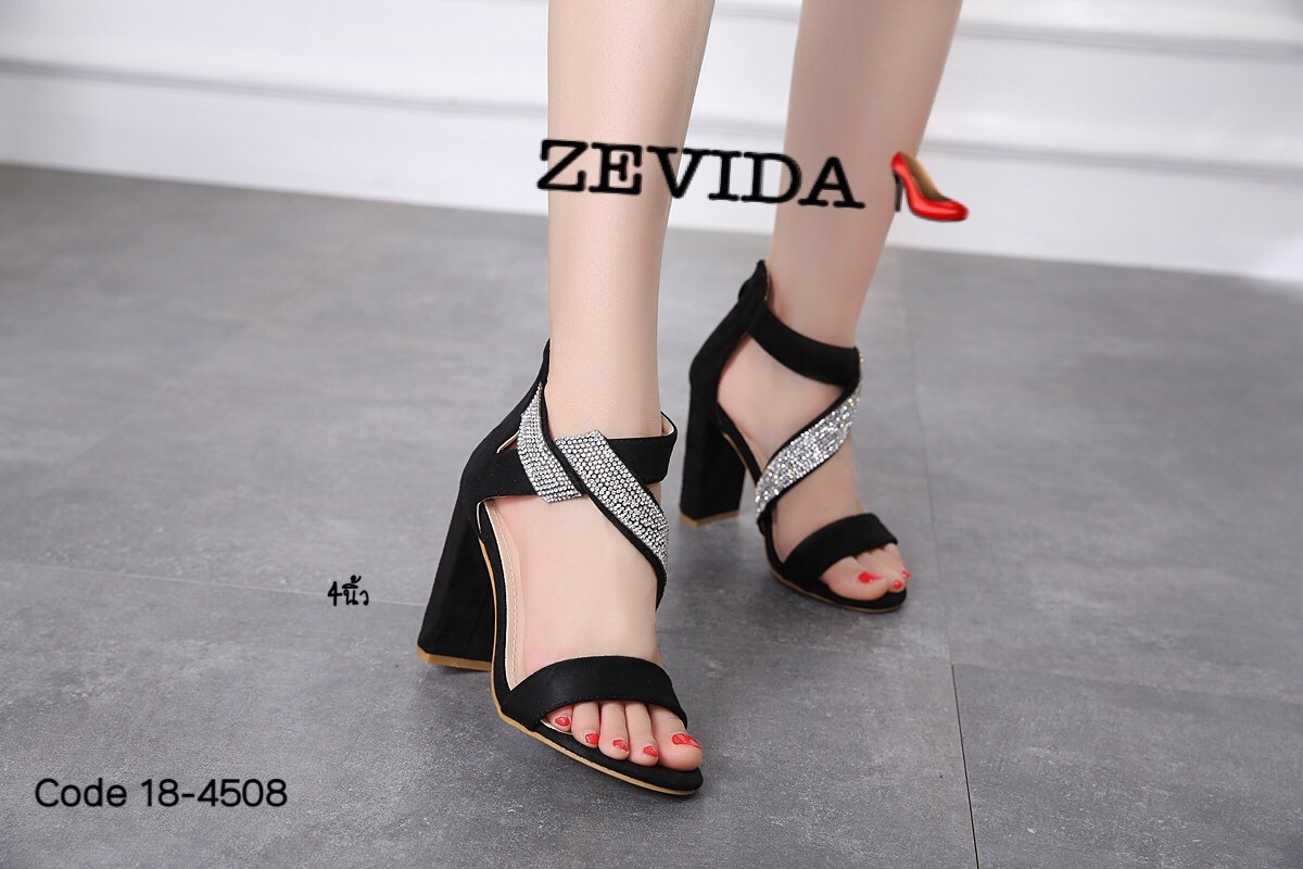 รองเท้าส้นตัน Style Jimmy Choo (สีดำ)