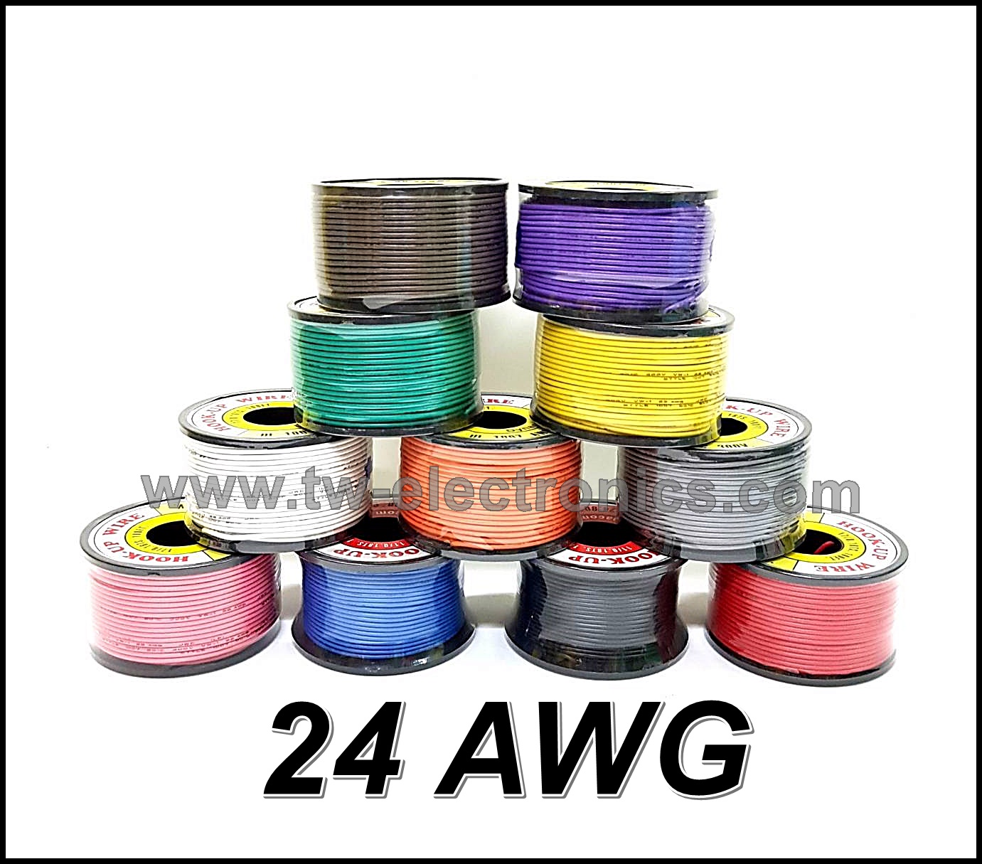 สายวายริ่ง 24 AWG (ยาว 100 FT) / UL1007 (ระบุสี)