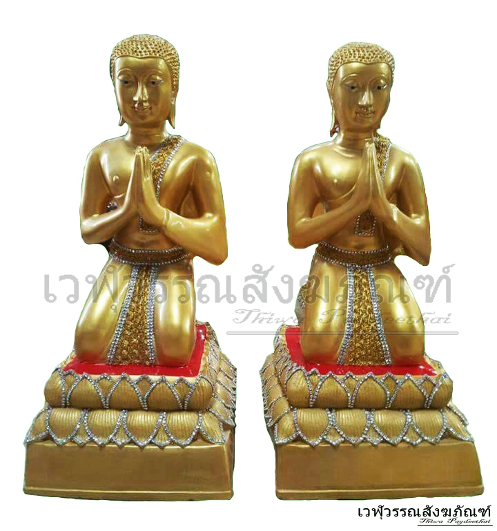 พระโมคคัลลานะพระสารีบุตร เรซิ่นพิมพ์ 20 นิ้ว