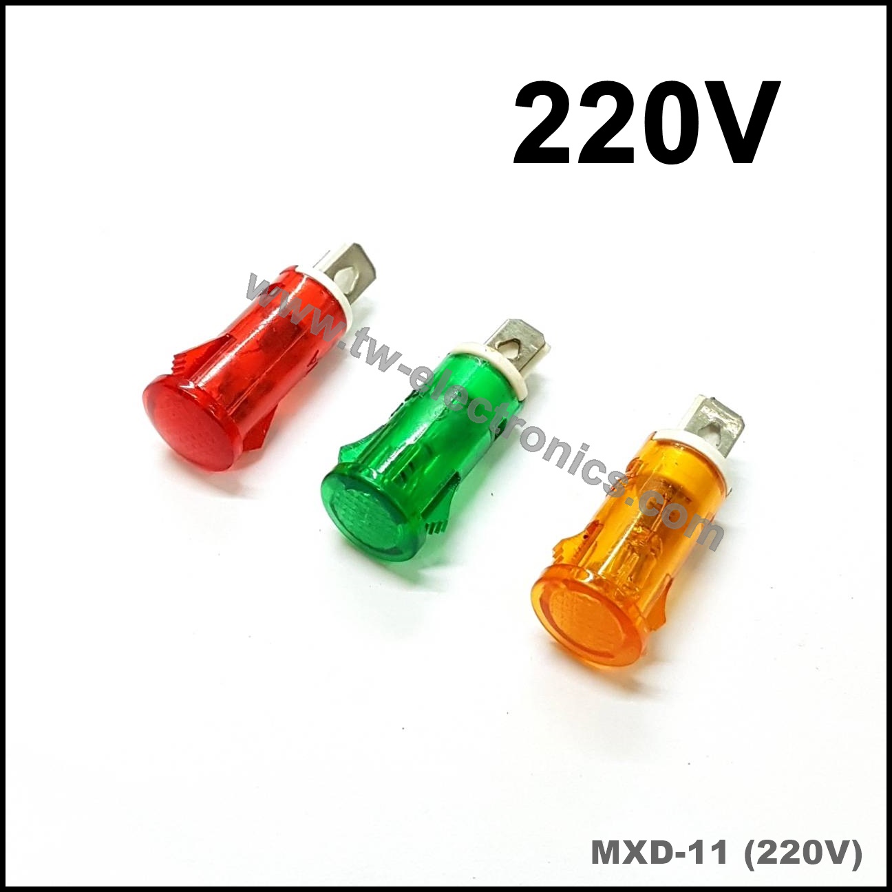หลอดตู้คอนโทรล 11mm (220V) / MXD-11 Pilot Lamp