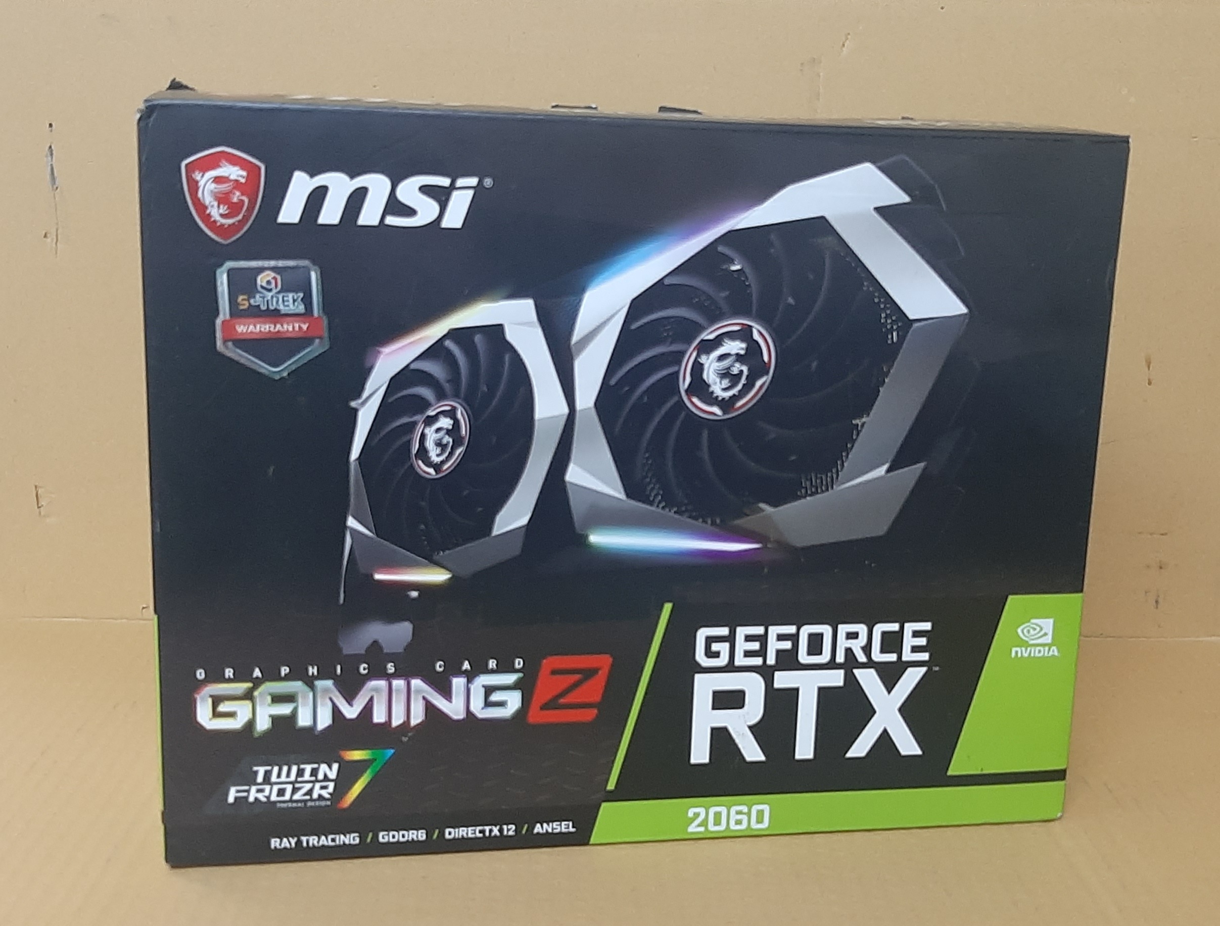 VGA การ์ดแสดงผล มือสอง Msi RTX2060 6GB DDR6 3 x DP 1 x HDMI ประกันร้าน 1 เดือน
