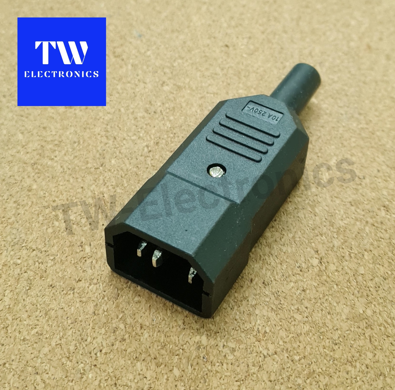 IEC320 C14 3pins ตัวผู้ สำหรับเข้าสาย