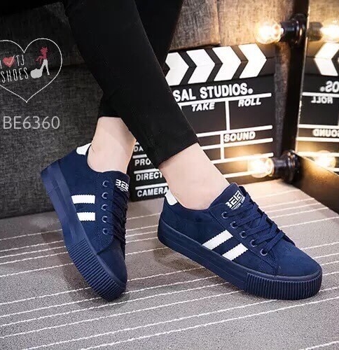 พร้อมส่ง : รองเท้าสไตล์ Brothel Creepers (สีน้ำเงิน)