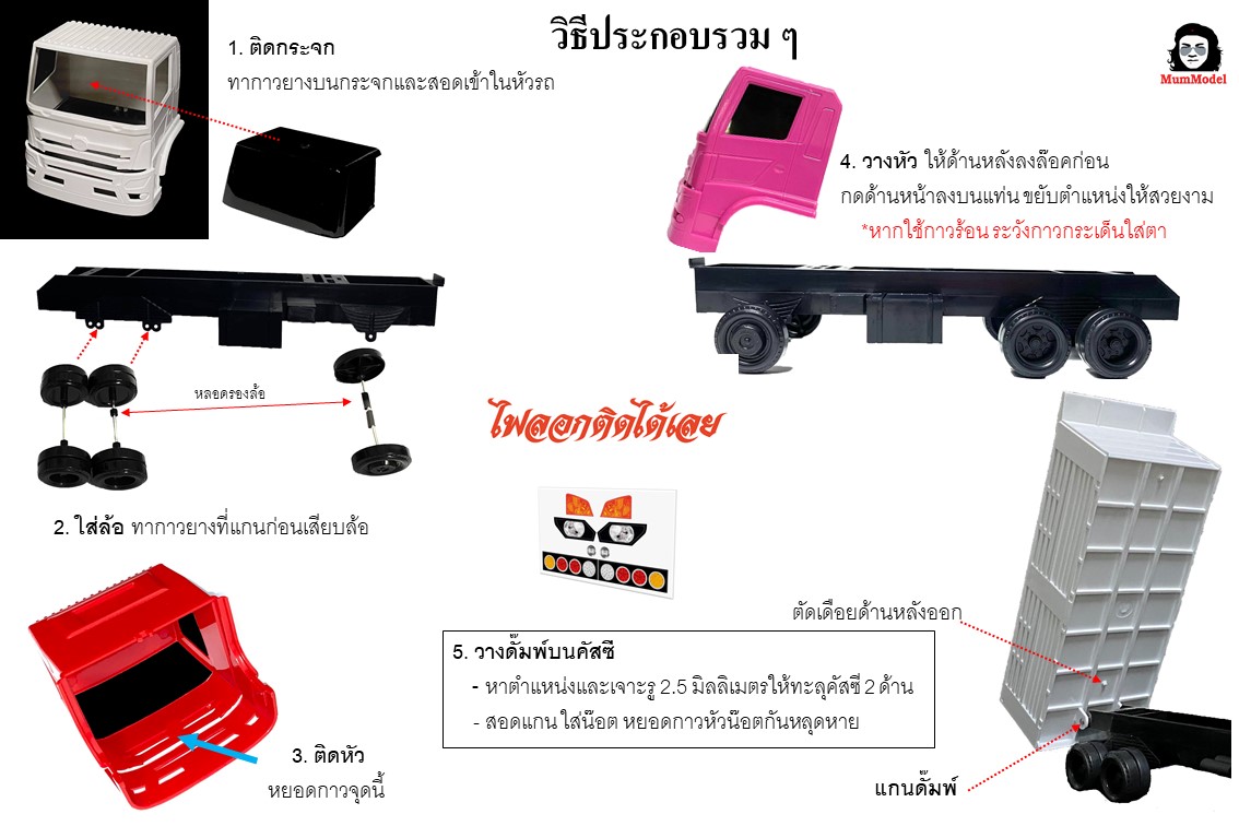 รถประกอบหม่ำโมเดล ชุดประกอบรถบรรทุกของเล่น 1/24 toy dump truck #MumModel ของเล่นเด็กผู้ชาย ของขวัญลูกชาย