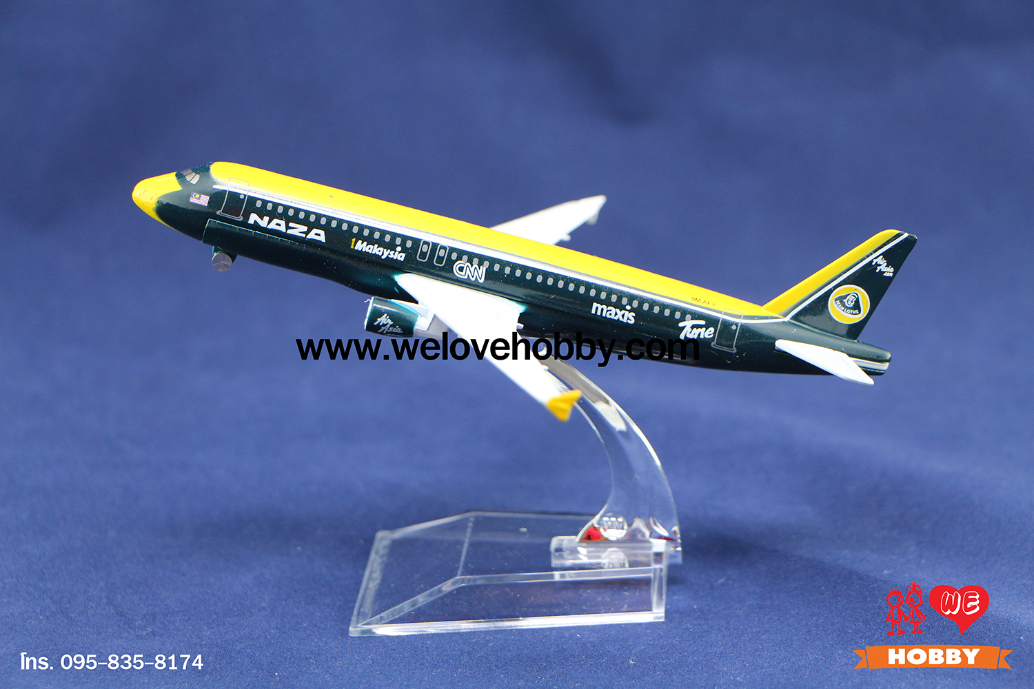 โมเดลเครื่องบิน แอร์เอเชีย Air Asia (Airbus A320) ลายนาซ่า(NAZA)