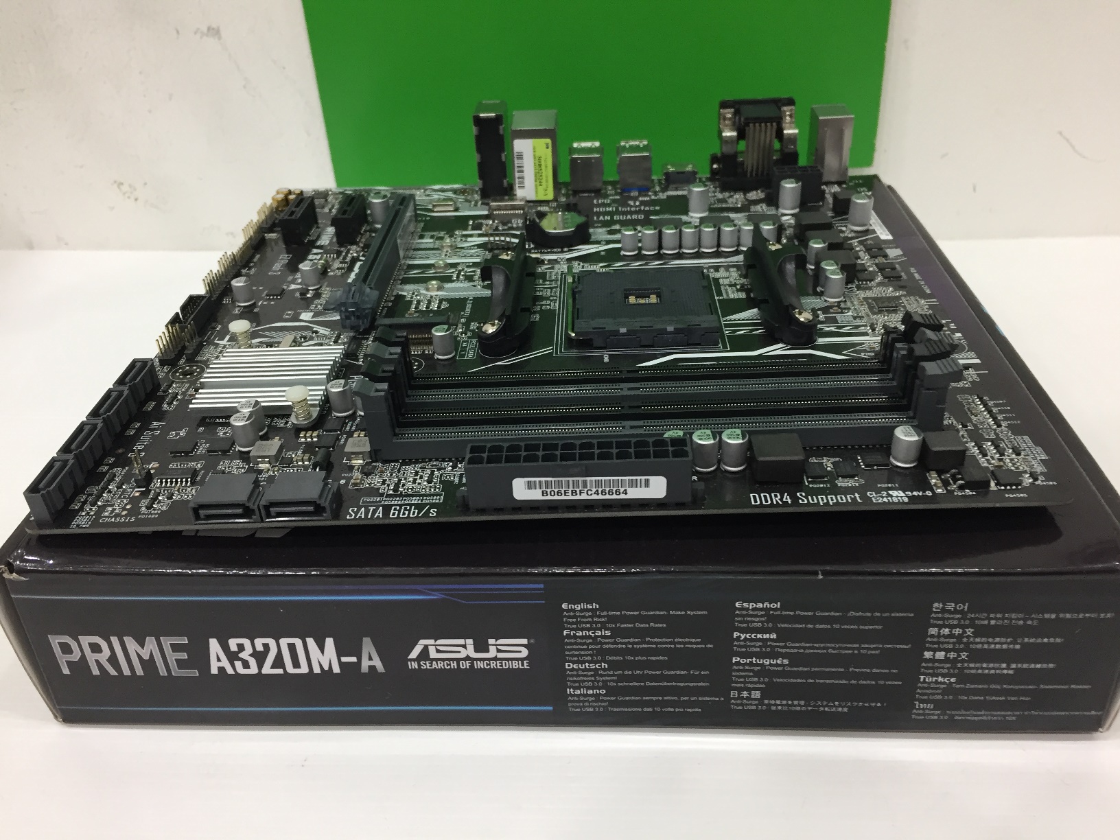 ASUS Prime A320M-A ประกัน3ปี ไม่มีฝาหลัง