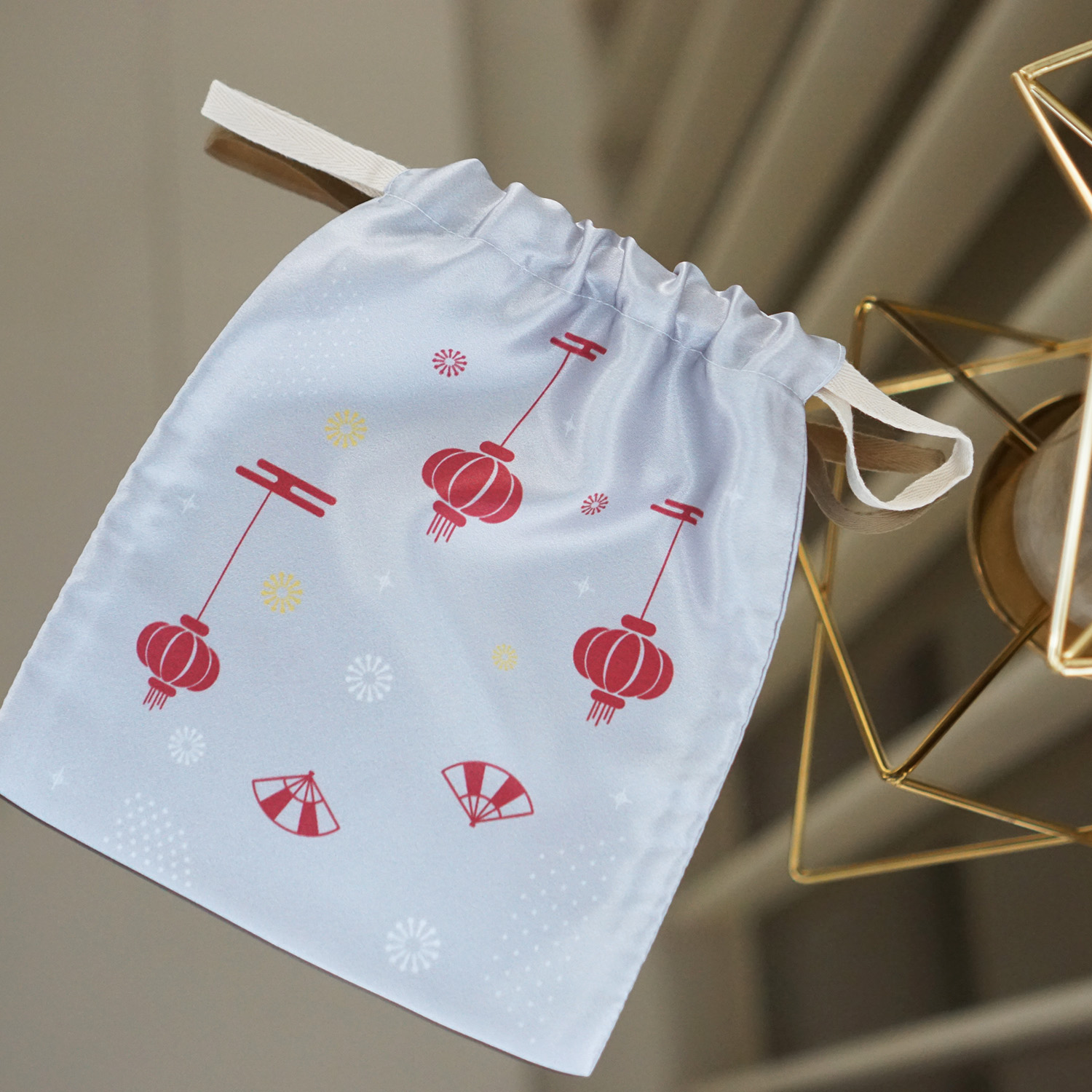 ผ้าคลุมให้นม สั่งทำใส่ชือ ลาย Chinese Calendar - Grey
