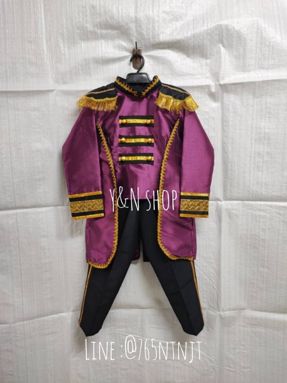 Y&NShop ชุดดรัมเมเยอร์ ชุดเชียร์ลีดเดอร์ เด็กชายอนุบาล-ประถมต้น ชุดผ้าไหมอิตาลี