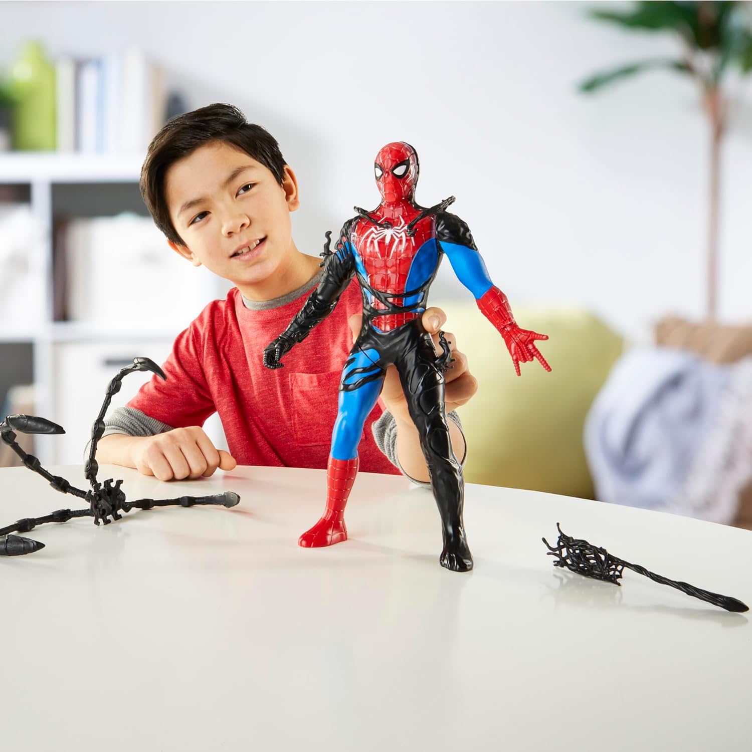 Hasbro Marvel Spider-Man VenomVersus Spider-Man Liquid Shifter Action Figure ฮาสโบร มาร์เวล อเวนเจอร์ส หุ่นโมเดลฟิกเกอร์ สไปเดอร์แมน ขนาด 11 นิ้ว ลิขสิทธิ์แท้