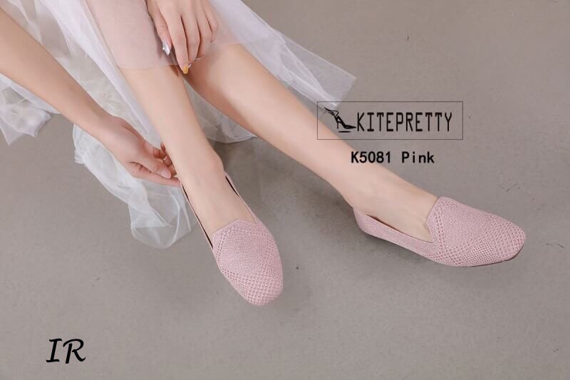 รองเท้าคัทชูไหมพรมนิ่ม (สีชมพู)