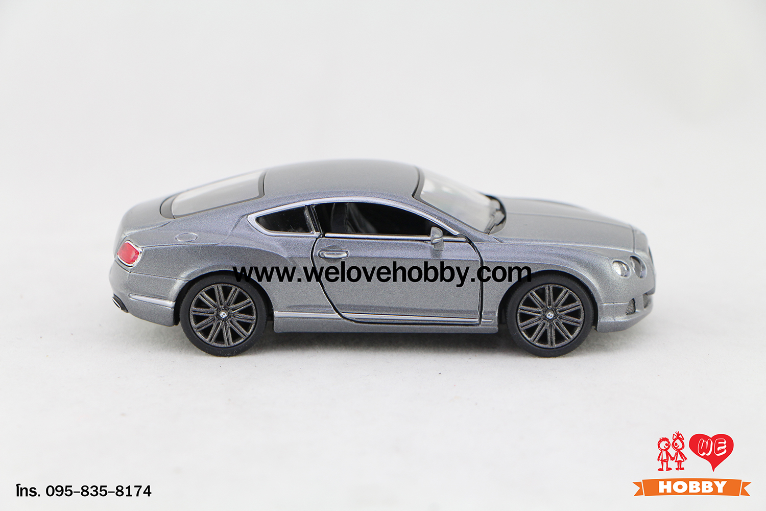 โมเดลรถซุปเปอร์ คาร์ 2012 Bentley Continental GT Speed สีเทาเข้ม Scale 1:38