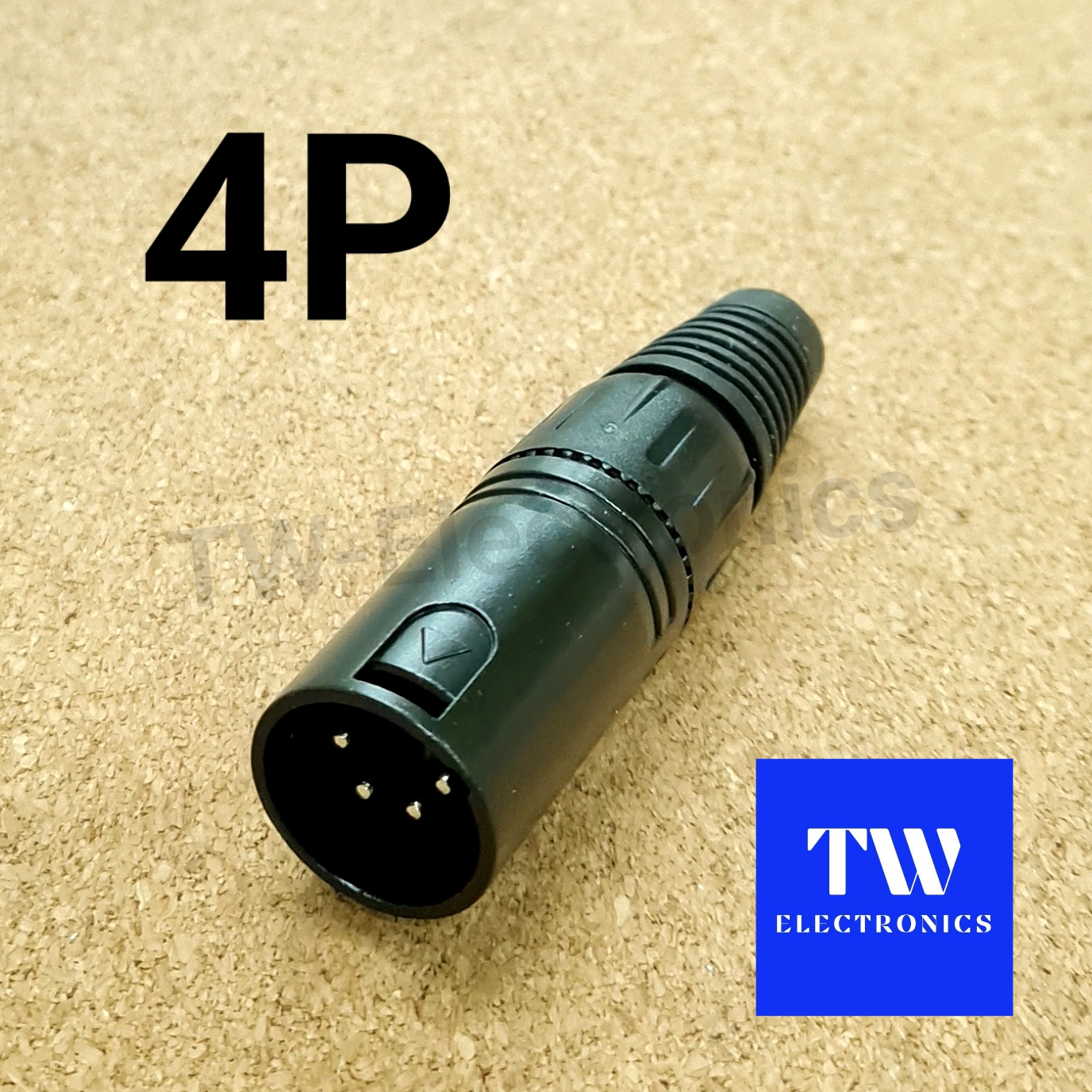 XLR 4P (ตัวผู้) สีดำ TAIWAN
