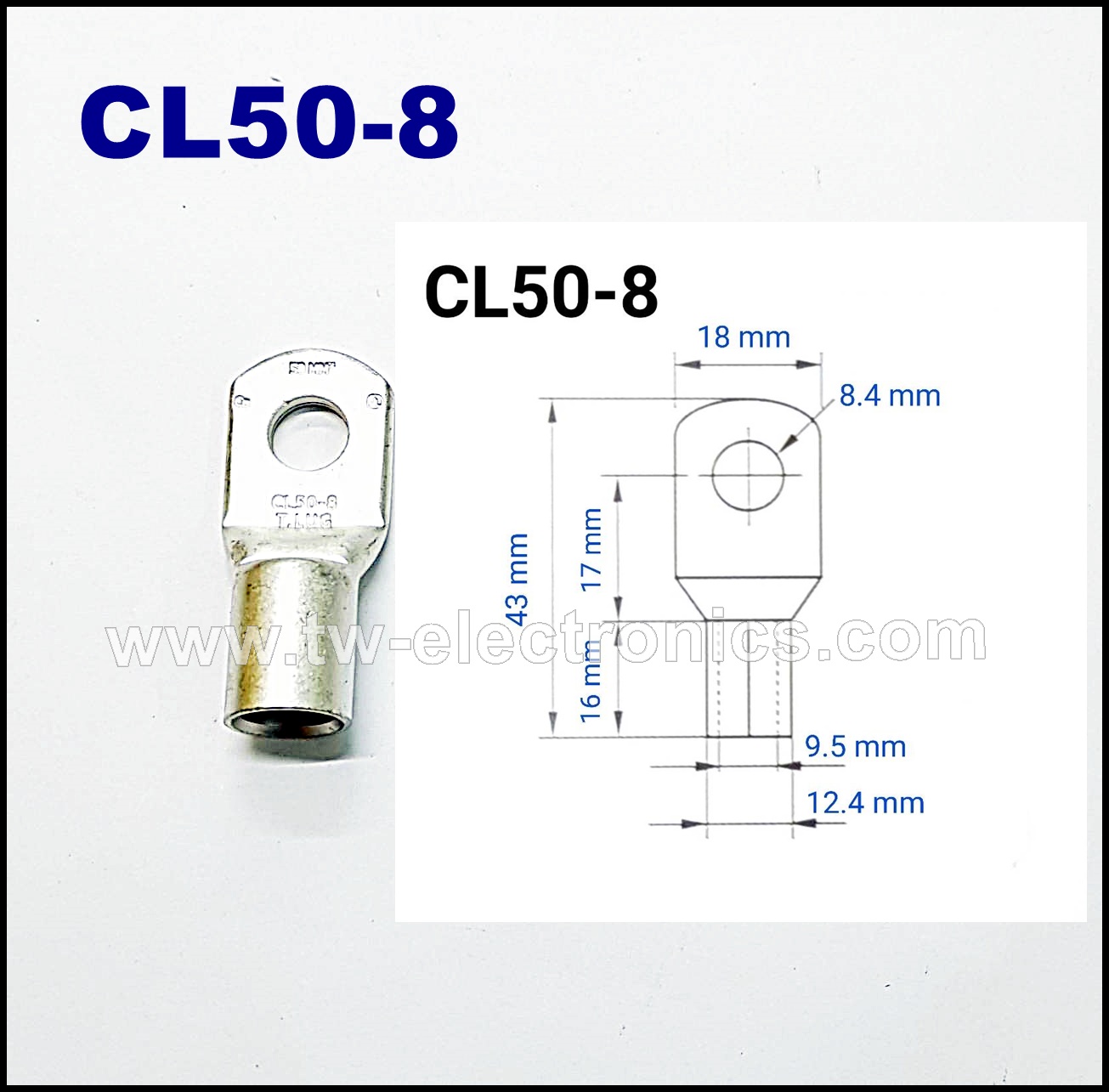 หางปลา ทรงยุโรป T-LUG / CL50-8