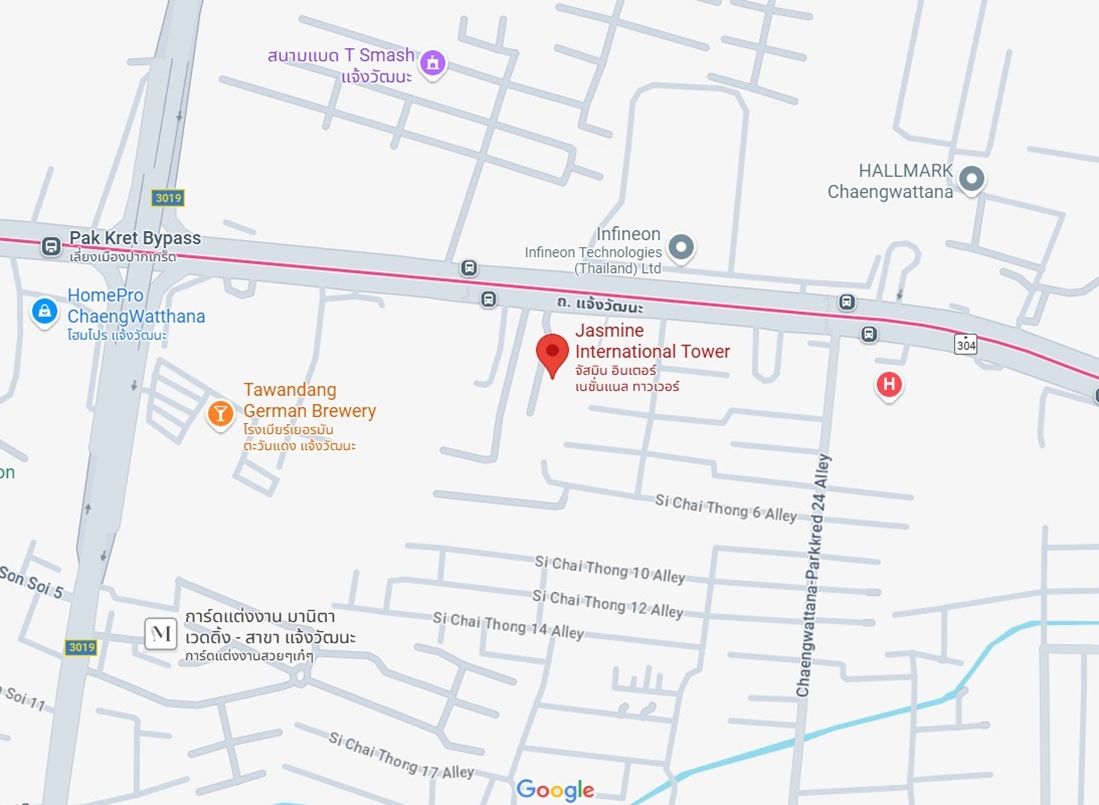 อาคารจัสมิน อินเตอร์เนชั่นแนล ทาวเวอร์ (Jasmine International Tower) สำนักงานให้เช่า ติดถนนแจ้งวัฒนะ นนทบุรี