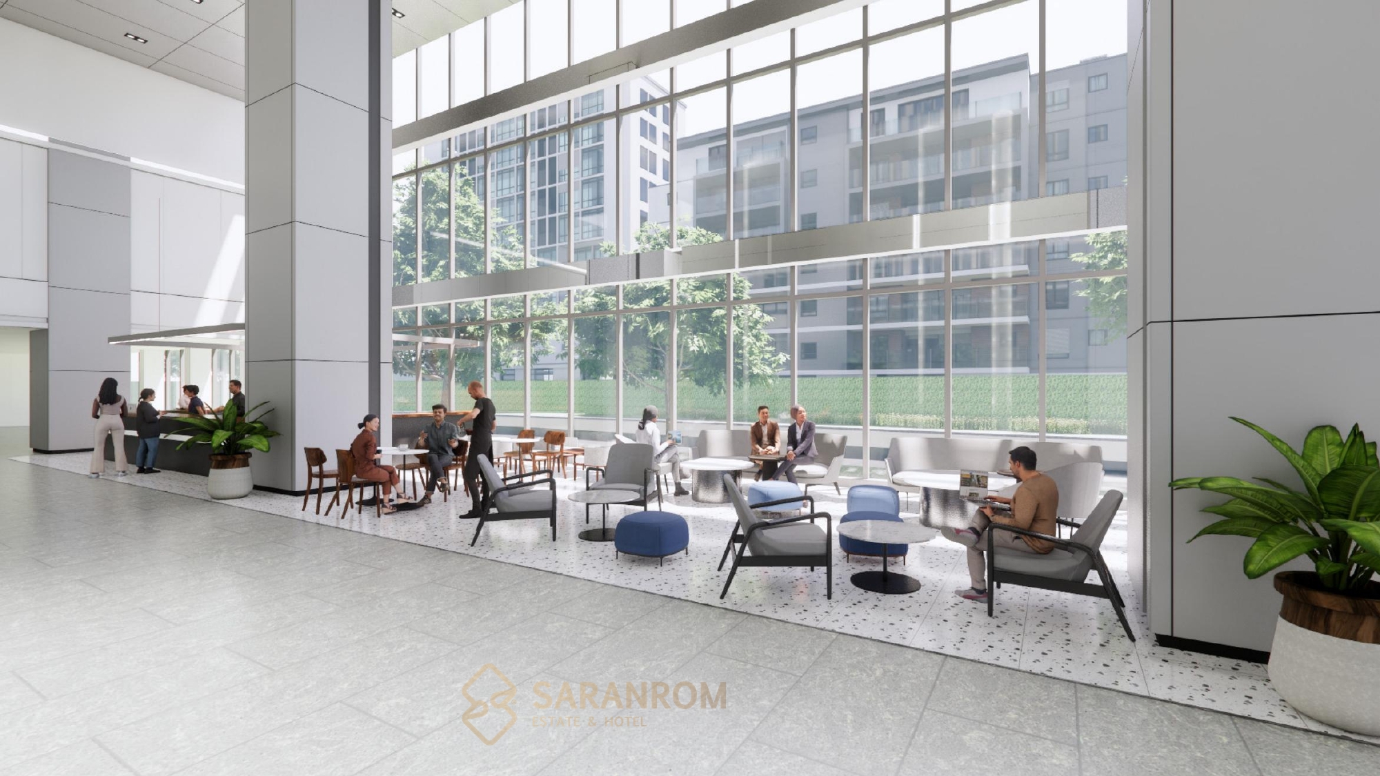 อาคาร วี.วรรณ ทาวเวอร์ (V.ONE TOWER) สำนักงานให้เช่า ติดถนนพระราม 9 กรุงเทพฯ ใกล้รถไฟฟ้าสายสีส้ม MRTA สถานี รฟม.